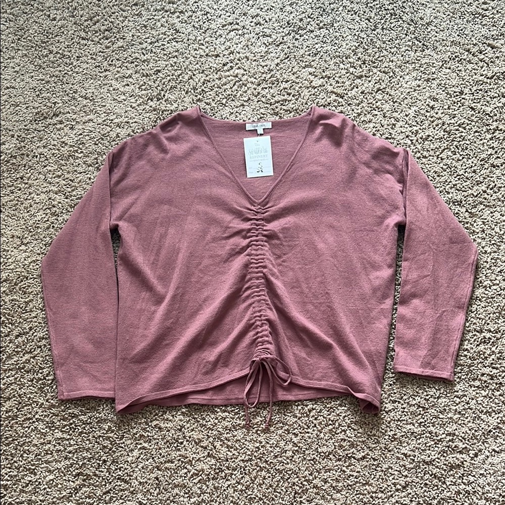 Love Tree Purple Ruched  Blouse